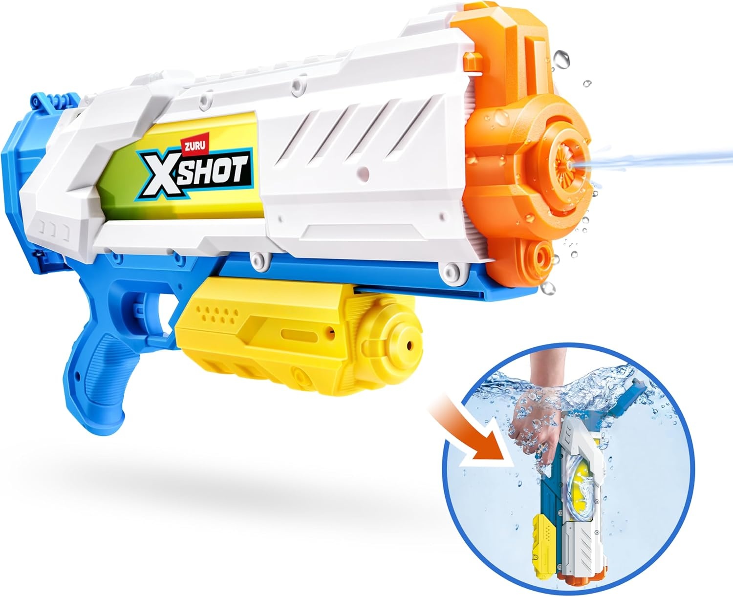 image:imageXSHOT Medium Water Blaster 2 Pack FastFill Watergun Fills in 1 SecondNew Refresh Fast Fill Medium Water Blaster 2 Pack