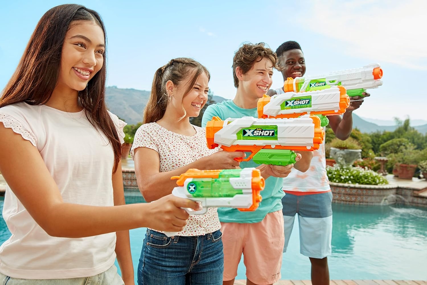 image:imageXSHOT Nano Fast Fill 2 Pack Micro FastFill 2 Pack by ZURU Refresh Watergun X Shot Water Toys 4 Blasters Total Fills with Water in just 1 SecondWater Blaster