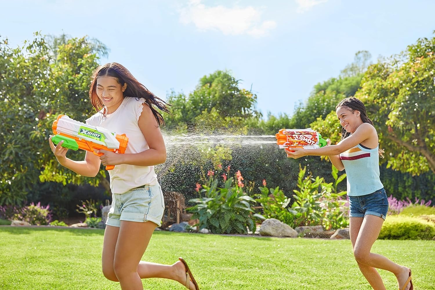 image:imageXSHOT Water FastFill Skins Pump Action Water Blaster Red Camo by ZURU XSHOT Watergun Fills in 1 SecondBlue