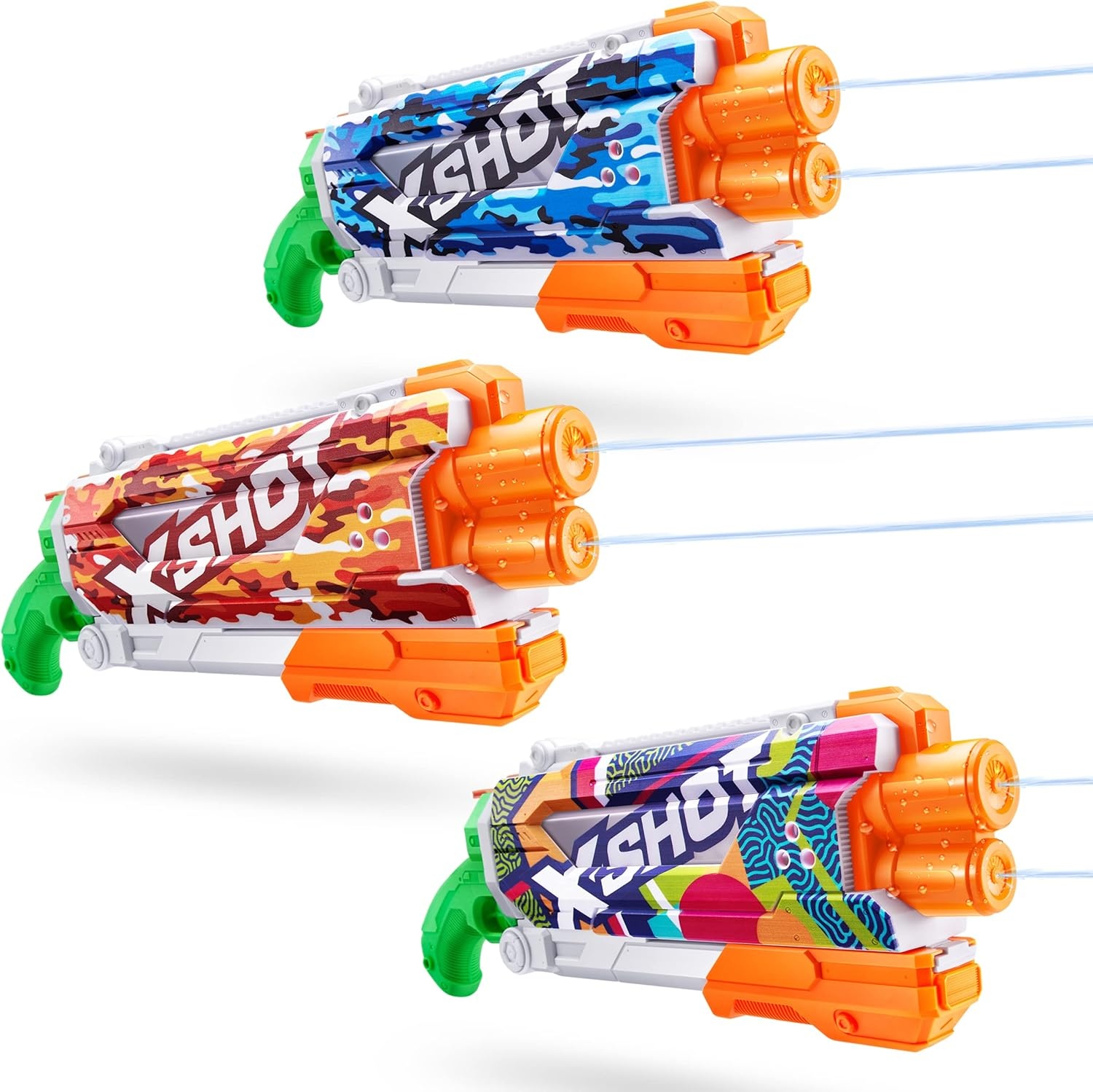 image:imageXSHOT Water FastFill Skins Pump Action Water Blaster Red Camo by ZURU XSHOT Watergun Fills in 1 SecondBlue