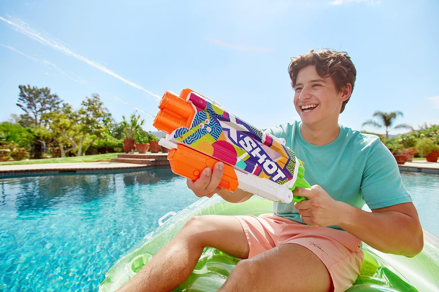 image:imageXSHOT Water FastFill Skins Pump Action Water Blaster Red Camo by ZURU XSHOT Watergun Fills in 1 SecondBlue