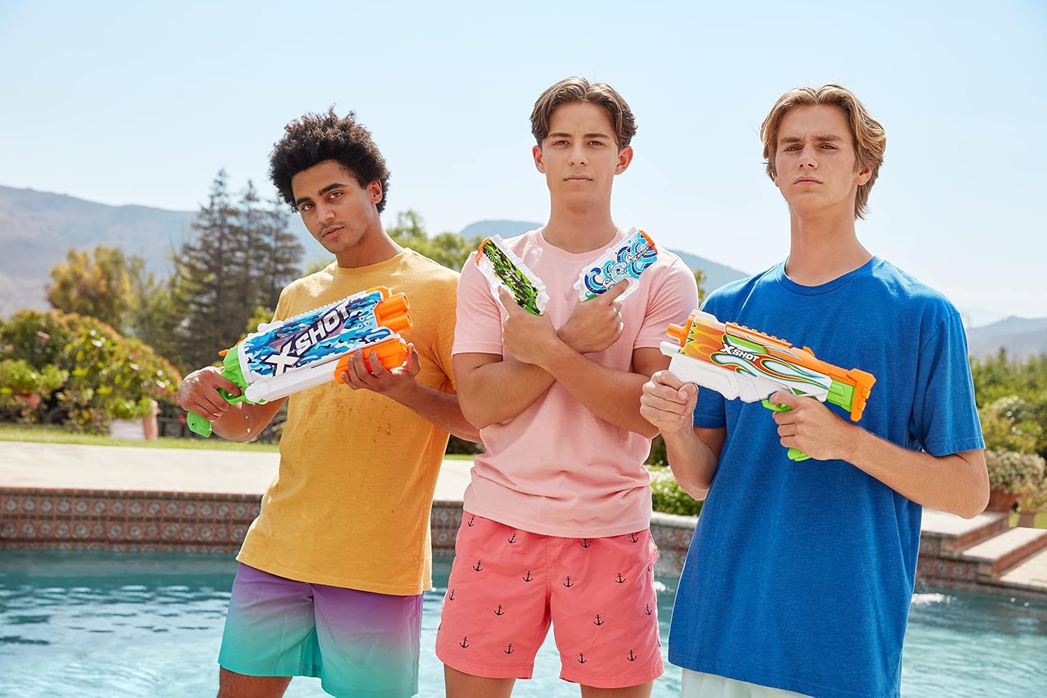 image:imageXSHOT Water FastFill Skins Pump Action Water Blaster Red Camo by ZURU XSHOT Watergun Fills in 1 SecondBlue