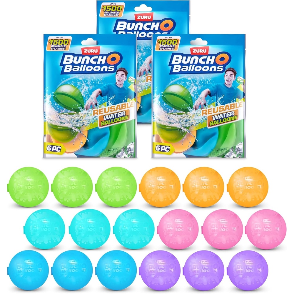 image:imageBunch O Balloons Reusable Water Balloons 18 Pack by ZURU18 Pack