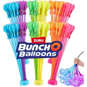 Bunch O Balloons Tropical Party (6 Pack) by ZURU, 200+ Rapid-Filling Self-Sealing Tropical Colored Water Balloons for Outdoor Family, Friends, Children Summer Fun (6 Pack)(Tropical)