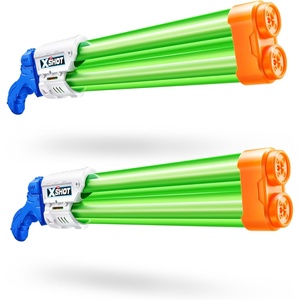 XSHOT Large Dual Stream Water Blaster 2 Pack by ZURU Dual Play Water Toy, Dual Stream Blaster, Big Water Toy for Children, Teen and Adults(Large)