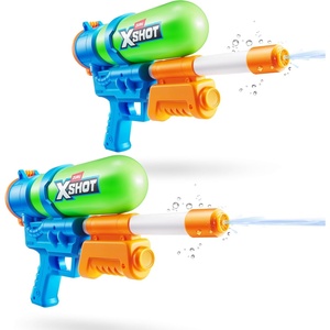 XSHOT Water Fast-Fill 80s Super Splash Water Blaster 2 Pack (Yellow) by ZURU – Vintage-Style with Fast-Fill Tech, 33ft Range & 750ml Tank, Outdoor Summer Water Toy for Kids Ages 6+(Green 2 Pack)