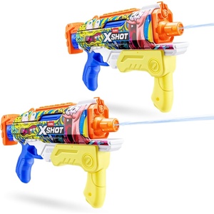 XSHOT Water Spongebob Hyperload Water Blaster (2 Pack) by ZURU – Fast-Fill Water Blaster with Spongebob Design, 33ft Range & 500ml Tank, Outdoor Summer Toy for Kids Ages 5+, Beach & Backyard Fun